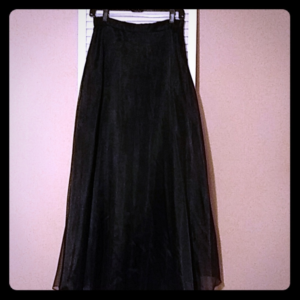 Satin lined maxi skirt